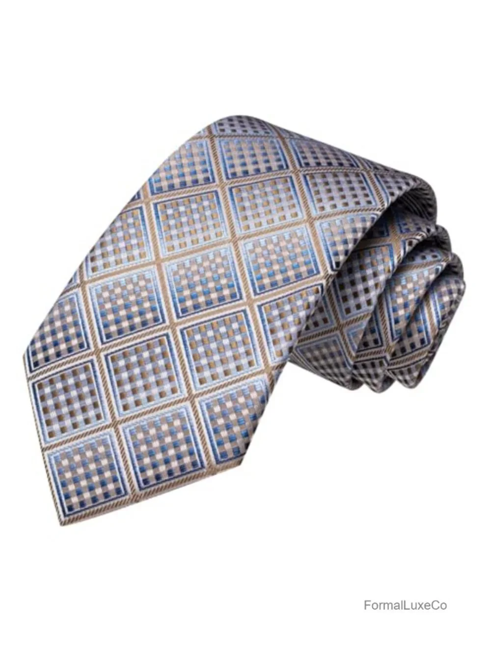 Men's Paisley Floral Silk Tie Set with Pocket Square and Cufflinks Wedding